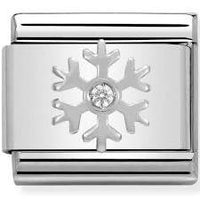 Thumbnail for Nomination Classic Silver CZ Snowflake Charm