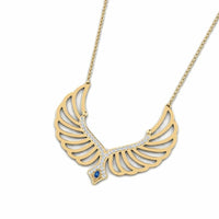Thumbnail for Women's 14k Yellow Gold Angel Swarovski Necklace