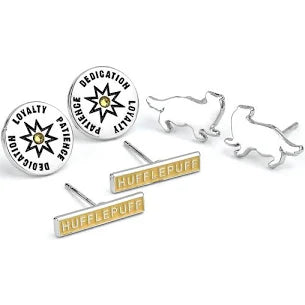 Harry Potter Women's Hufflepuff Earring Set