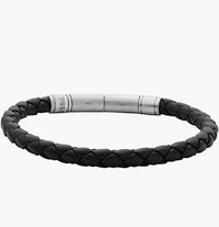 Thumbnail for Fossil Men's Vintage Casual Braided Leather Bracelet