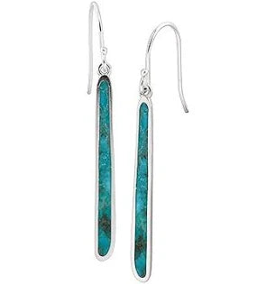 Silpada 'Turquoise Drop' Compressed Turquoise Drop Earrings in Sterling Silver