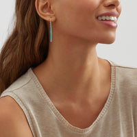 Thumbnail for Silpada 'Turquoise Drop' Compressed Turquoise Drop Earrings in Sterling Silver
