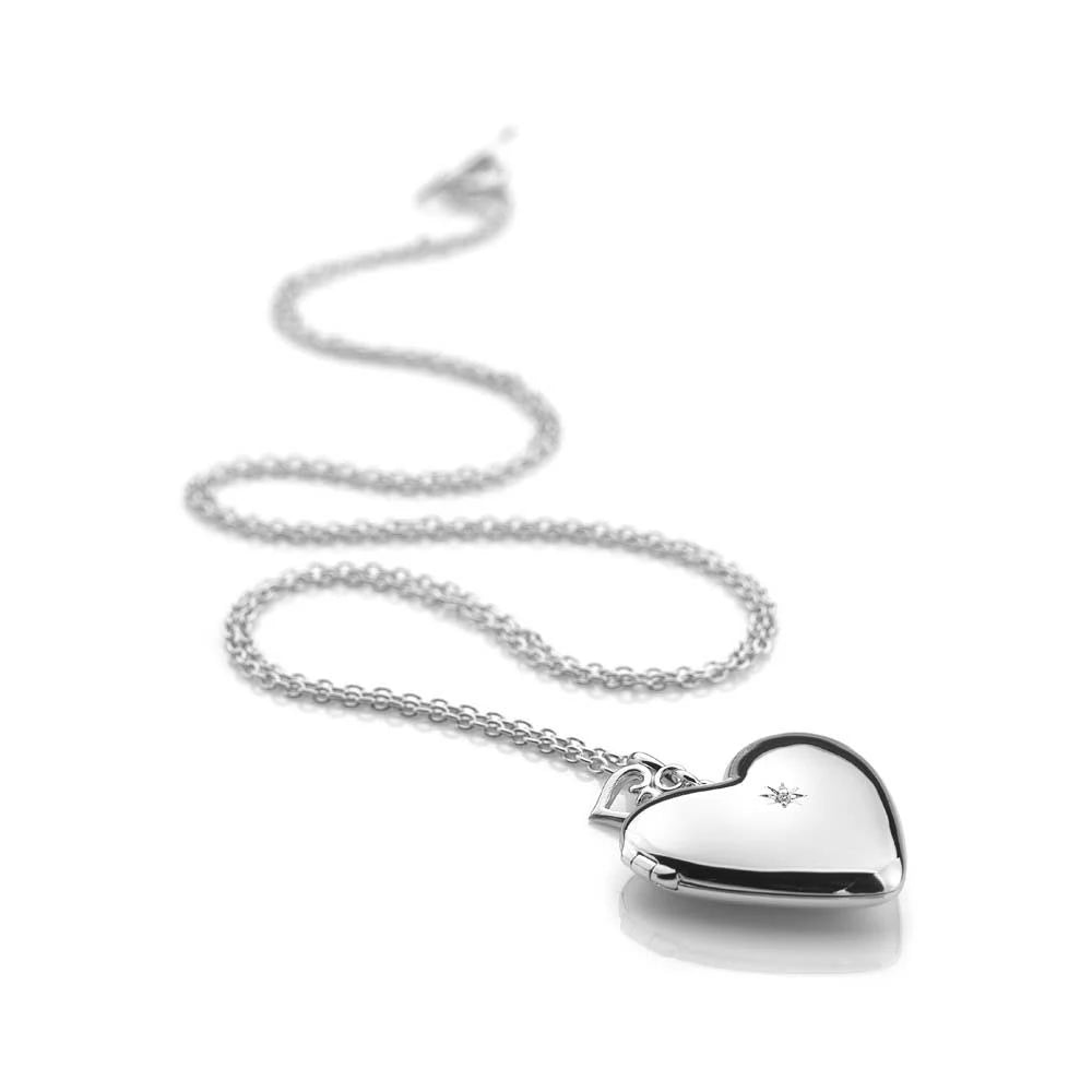 Hot Diamonds Romantic Heart Locket Pendant Necklace