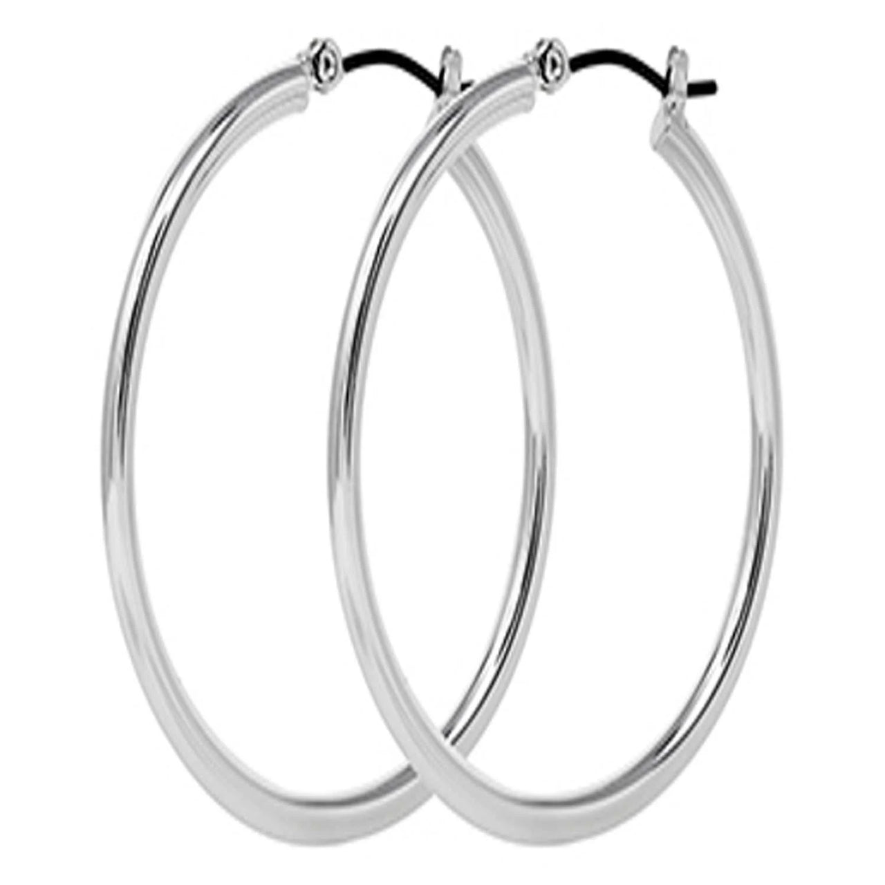 Nine West Earrings, Silver-Tone Hoop Earrings