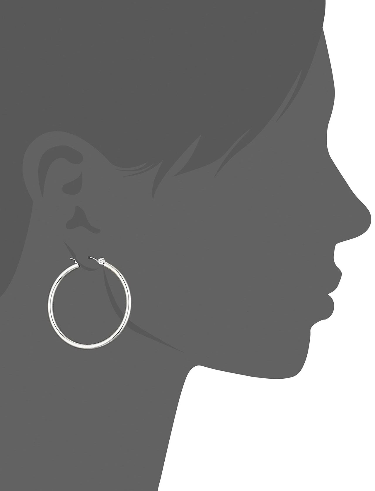 Nine West Earrings, Silver-Tone Hoop Earrings
