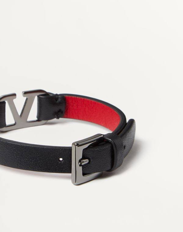 Valentino Garavani Men's Vlogo Signature Leather Bracelet
