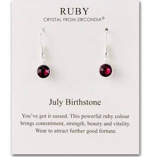 Philip Jones Jewellery July Birthstone Drop Earrings