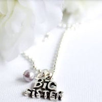 Thumbnail for Big Sister Swarovski Crystal Charm Necklace