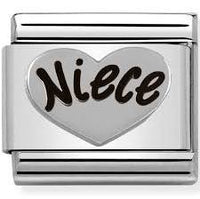 Thumbnail for Nomination Classic Silver Niece Heart Charm