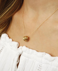 Thumbnail for 14k Yellow Gold Love Knot Necklace