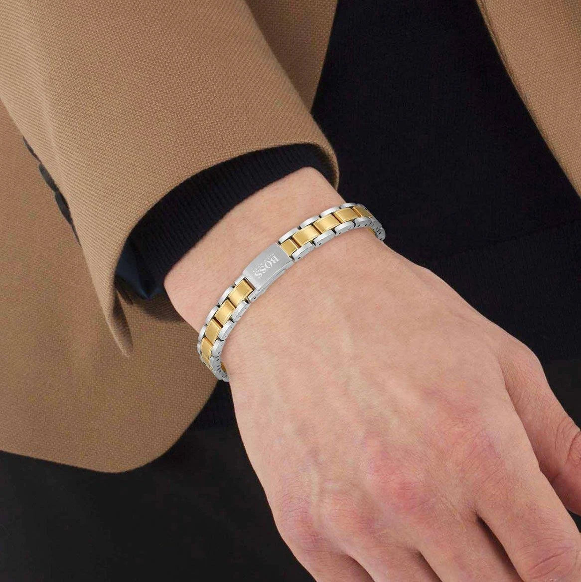 Boss Men's Metal Link Essentials Bracelet