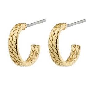 Pilgrim Joanna Gold Plated Snake Chain Hoop Earrings