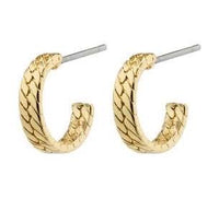 Thumbnail for Pilgrim Joanna Gold Plated Snake Chain Hoop Earrings