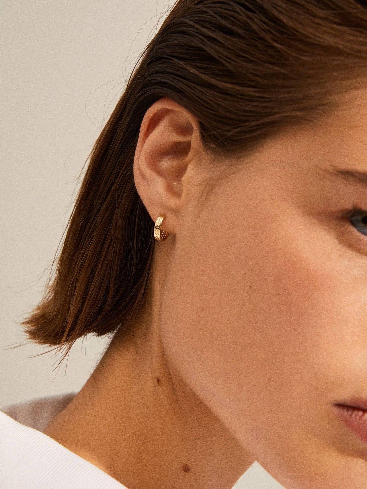 Pilgrim Joanna Gold Plated Snake Chain Hoop Earrings