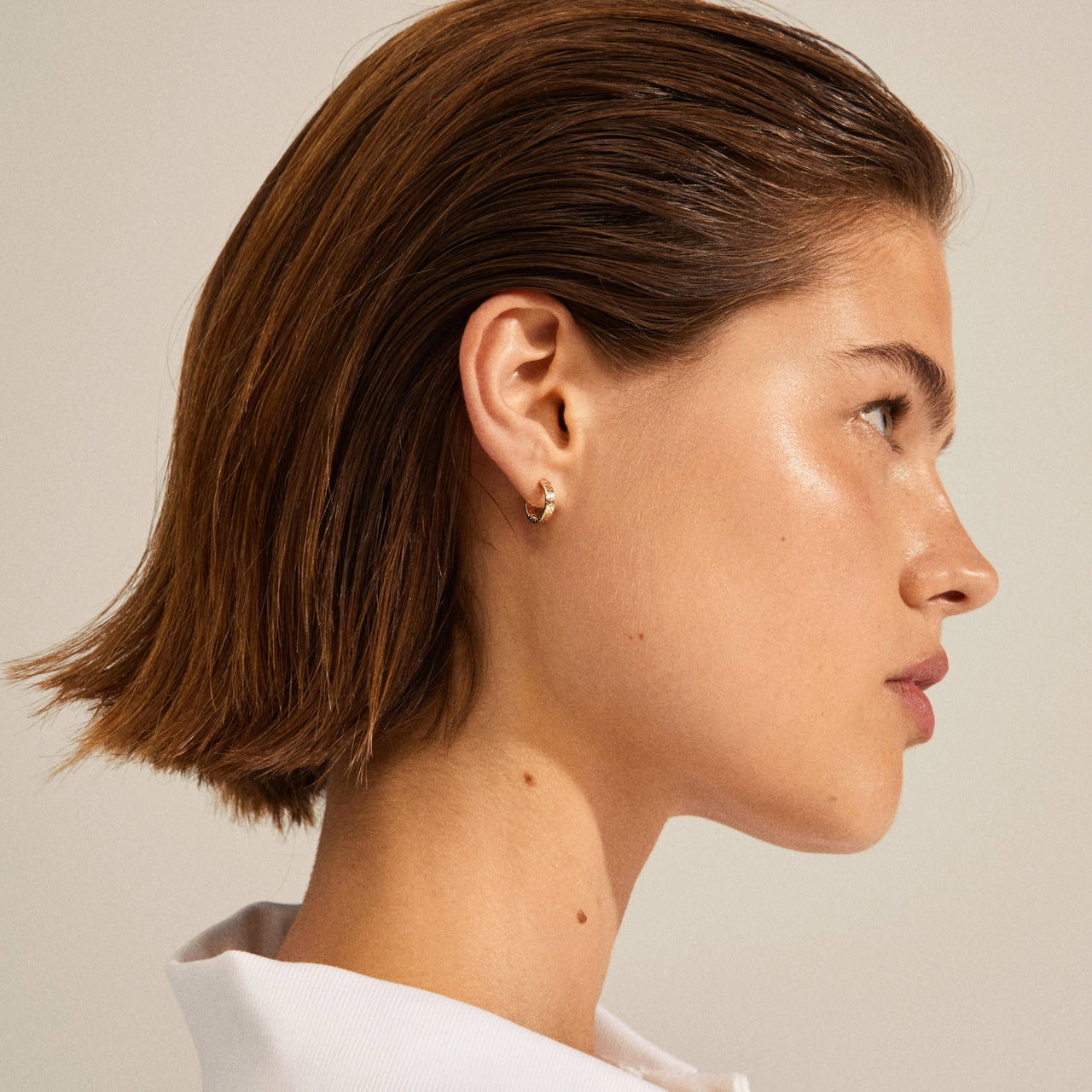 Pilgrim Joanna Gold Plated Snake Chain Hoop Earrings