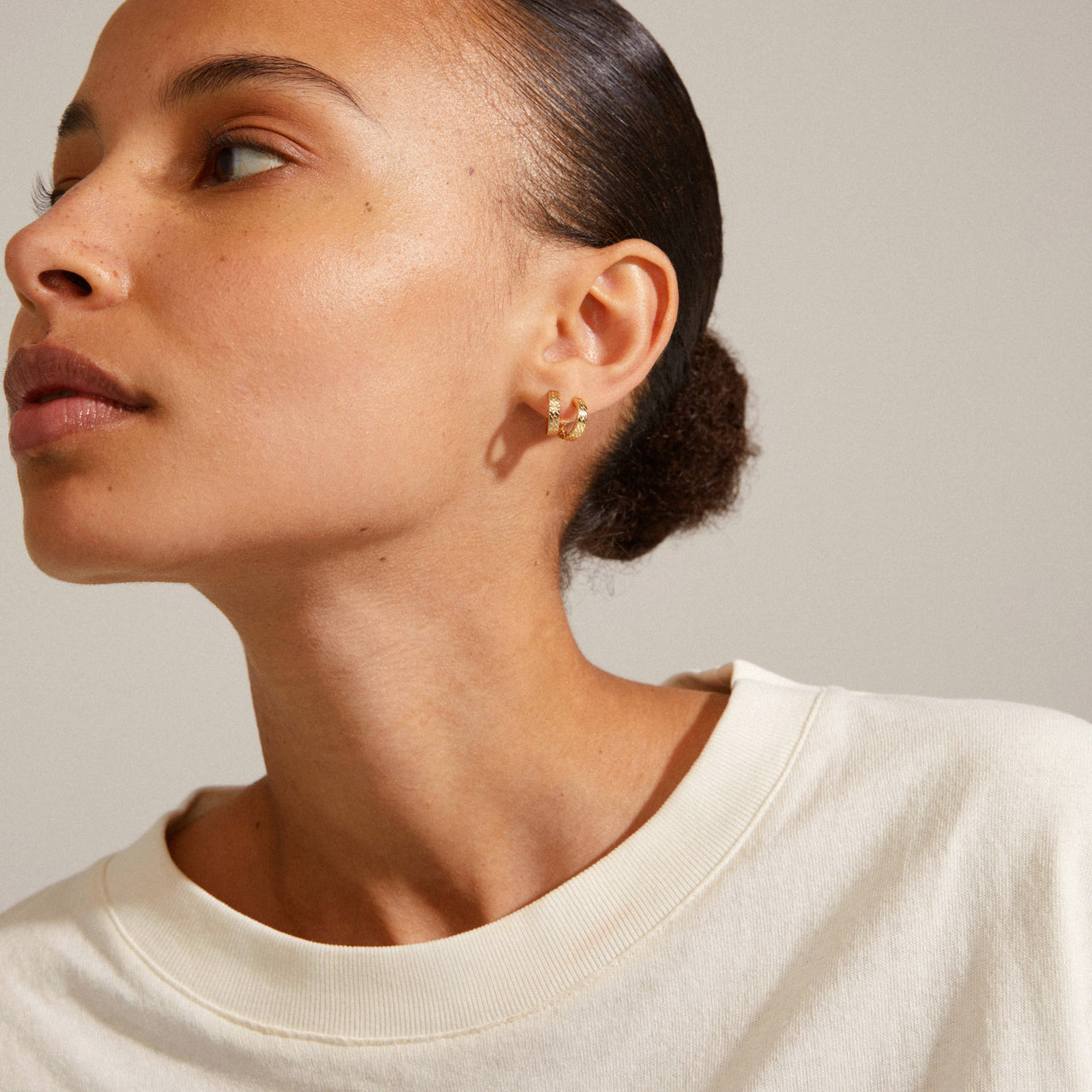 Pilgrim Joanna Gold Plated Snake Chain Hoop Earrings