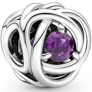 Pandora February Birthstone Eternity Circle Charm