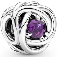 Thumbnail for Pandora February Birthstone Eternity Circle Charm