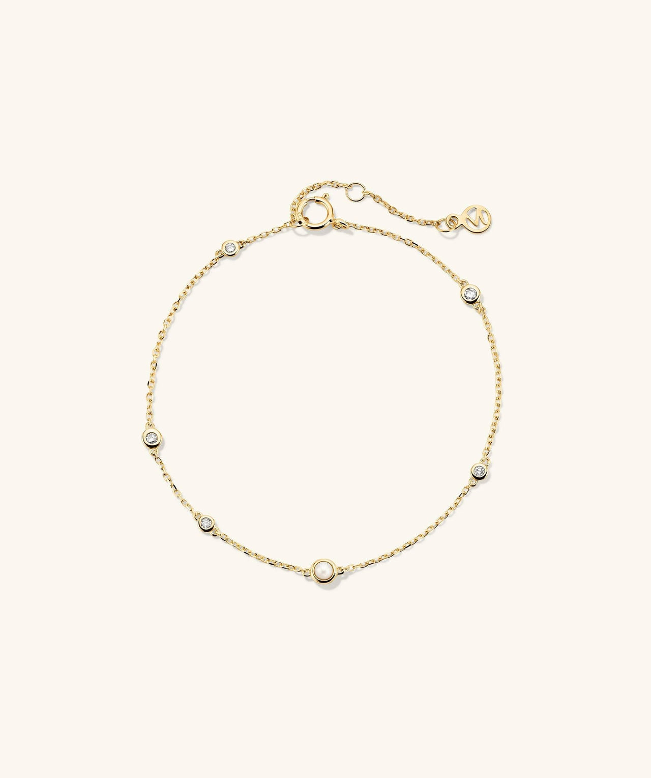 Mejuri 14k Gold Handcrafted Multi Gemstone Station Bracelet - Jewelry | Mejuri 14k Yellow Gold / Peridot / L-XL
