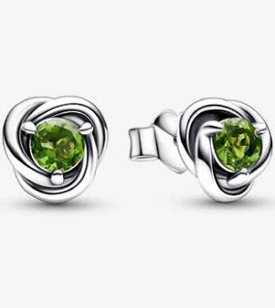 Pandora August Birthstone Eternity Circle Stud Earrings