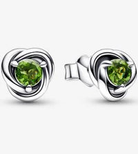 Thumbnail for Pandora August Birthstone Eternity Circle Stud Earrings