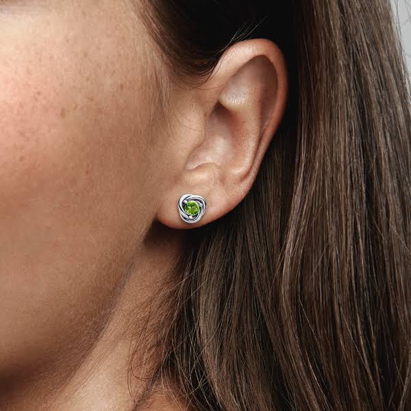 Pandora August Birthstone Eternity Circle Stud Earrings