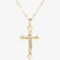 Thumbnail for Warren James 18ct Gold Vermeil On Silver Crucifix Necklace