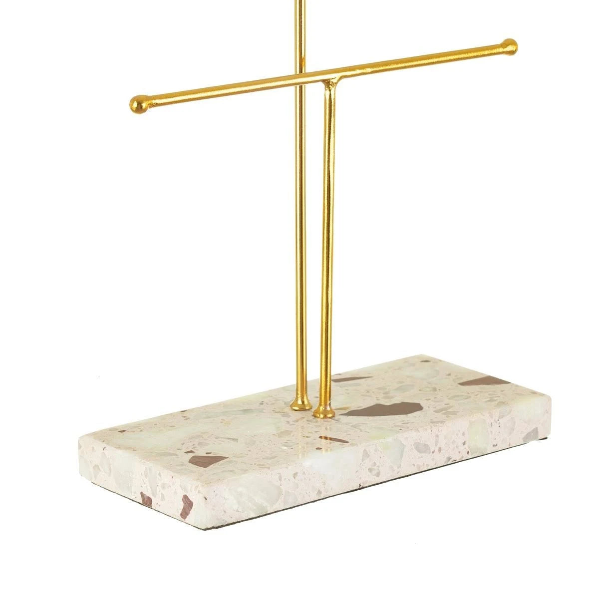 Sass & Belle Double Terrazzo Gold Jewellery Stand