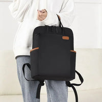 Thumbnail for Black Canvas Laptop Backpack