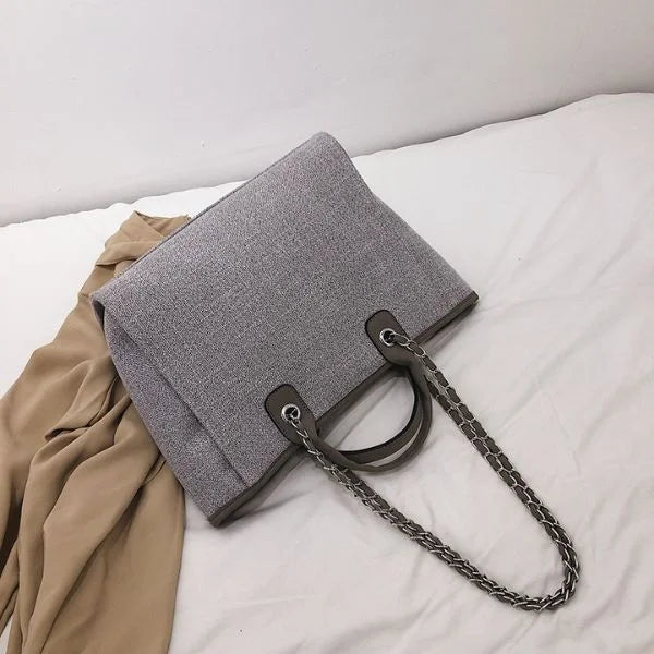 CanvasChainToteBaggrey