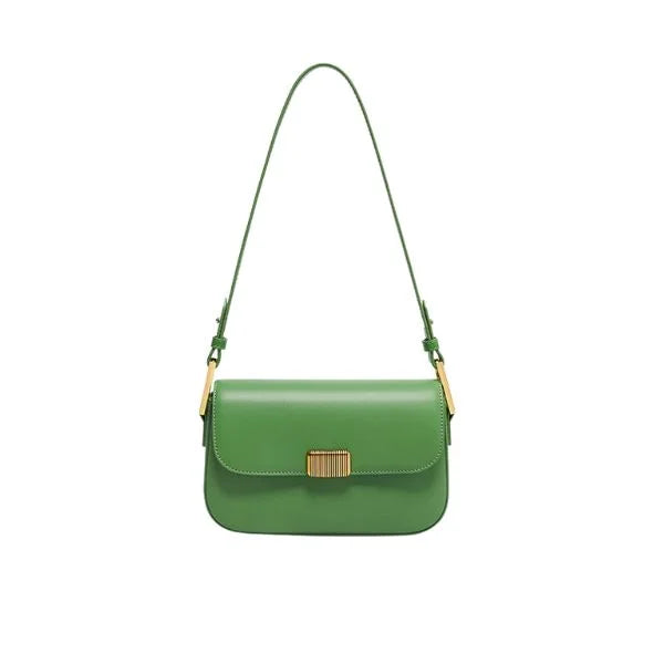 Cowhideleathershoulderbaggreen