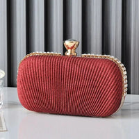 Thumbnail for Crystal Clutch Evening Bag Red