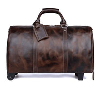 Thumbnail for Leather Trolley Duffle Bag