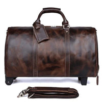 Thumbnail for Leather Trolley Duffle Bag