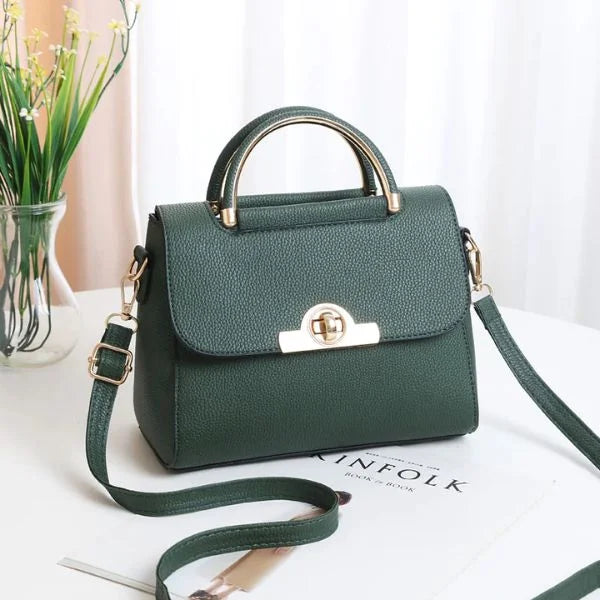 Leather Handbag Green