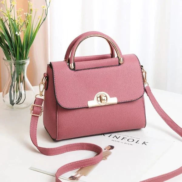 Leather Handbag Pink