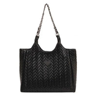 Thumbnail for Pleated Tote Bag Black