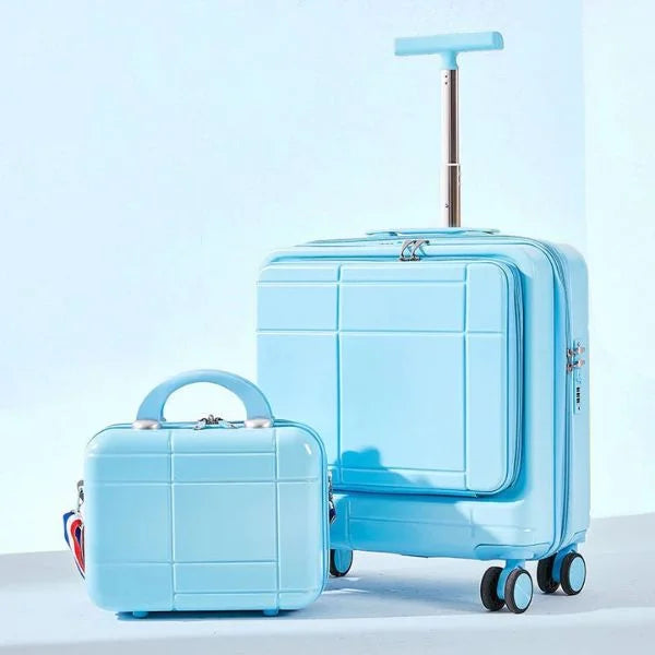 Premium Trolley Suitcase Set Blue