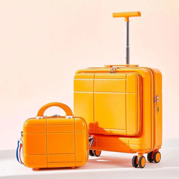 Premium Trolley Suitcase Set Yellow