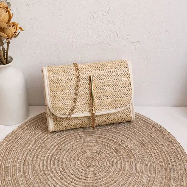 Raffia Beach Bag White