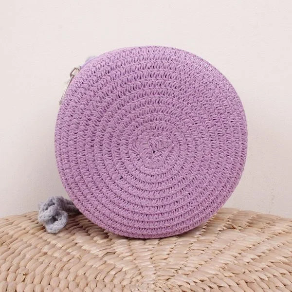 Round Beach Bag Purple