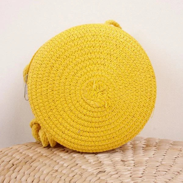 Round Beach Bag Yellow