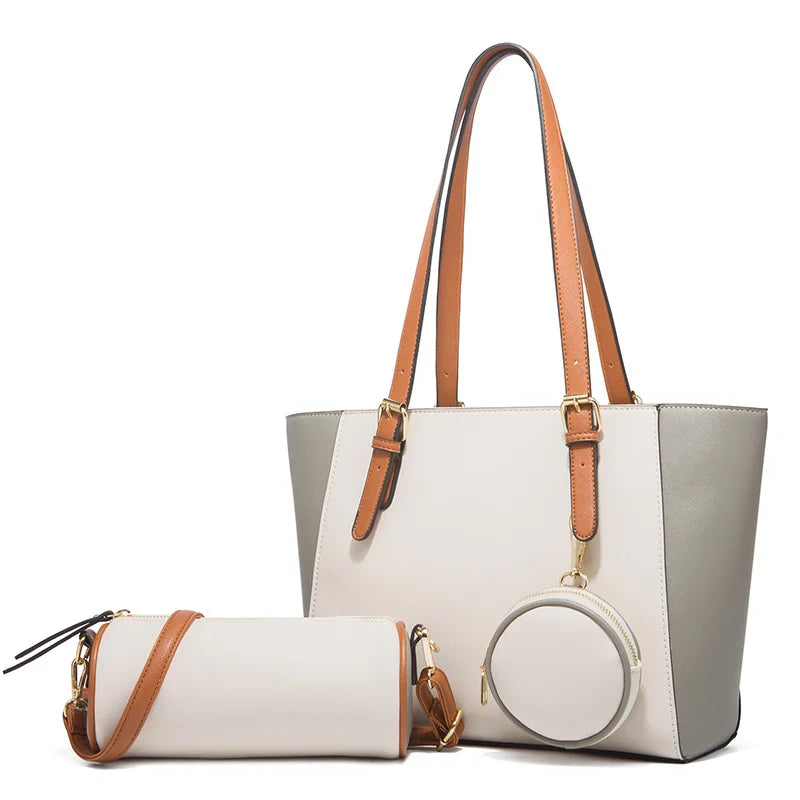 SaffianoLeatherToteBagWHITE