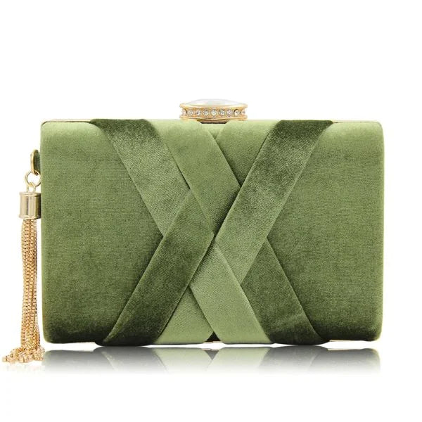 Suede Clutch Green