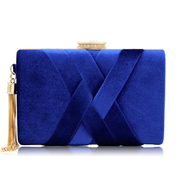 Suede Clutch Blue