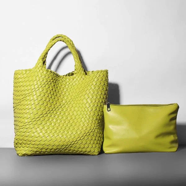 Woven Tote Bag Fruit Green