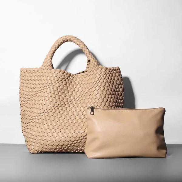 Woven Tote Bag Apricot