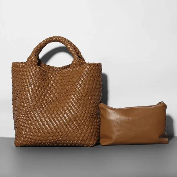 Woven Tote Bag Caramel