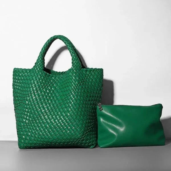 Woven Tote Bag Green