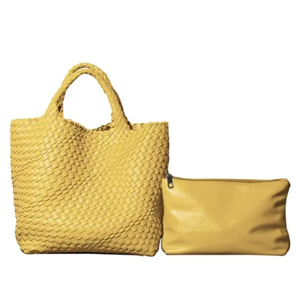 Woven Tote Bag Yellow